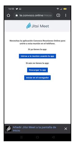 Unirse a la reunion desde un movil