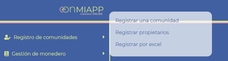 registro comunidades